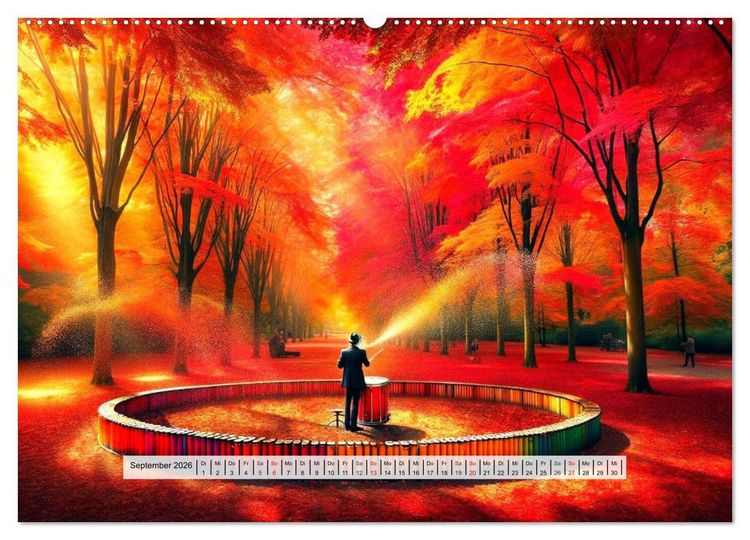 Produktbild: Drummer - Color Splash Rhythms: Trommelschl&auml;ge und Farbexplosionen (Wandkalender 2026 DIN A2 quer), CALVENDO Monatskalender