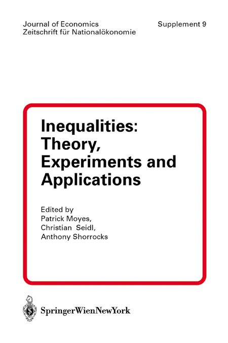 Produktbild: Inequalities: Theory, Experiments and Applications