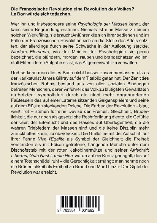 Produktbild: Die Franz&ouml;sische Revolution und die Psychologie der Revolutionen