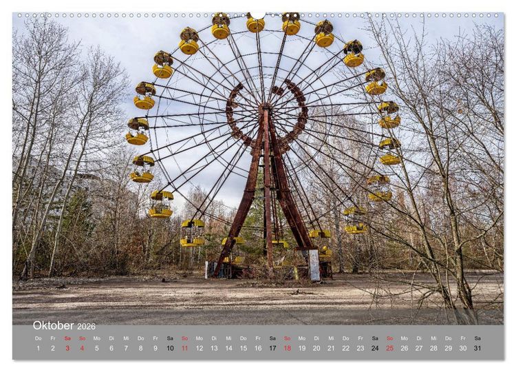 Produktbild: Tschernobyl - In der Sperrzone (hochwertiger Premium Wandkalender 2026 DIN A2 quer), Kunstdruck in Hochglanz