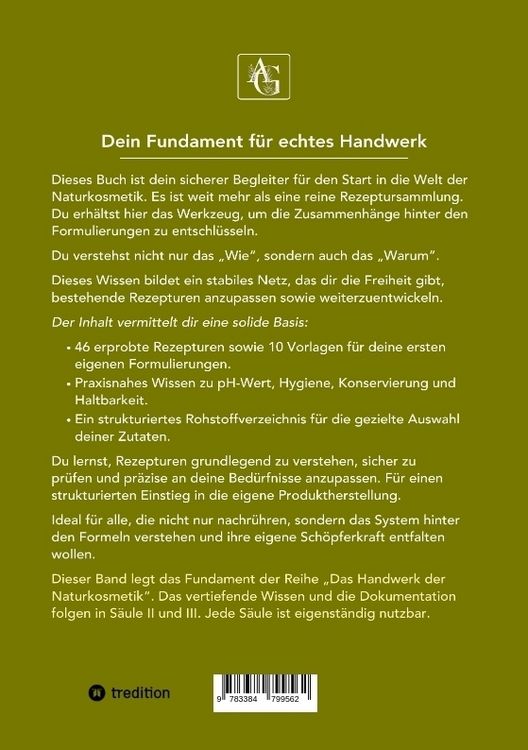Produktbild: Naturkosmetik - Das Fundament - S&auml;ule I - Grundlagen: Naturkosmetik selber machen