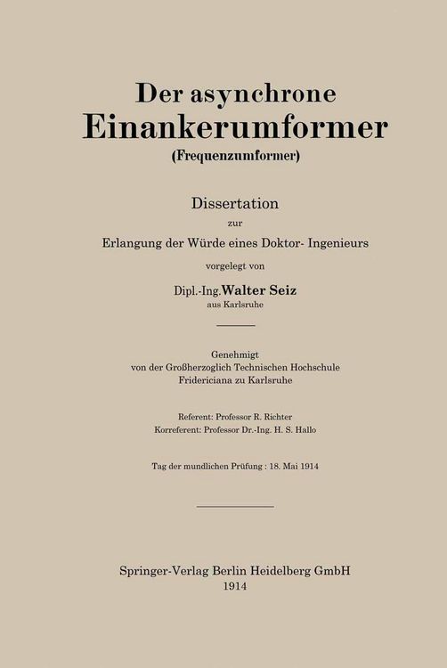 Produktbild: Der asynchrone Einankerumformer (Frequenzumformer)