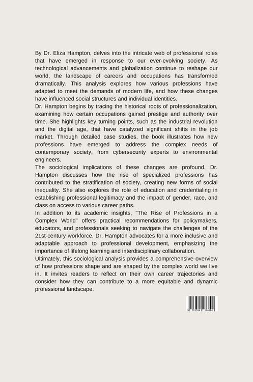 Produktbild: The Rise of Professions in a Complex World: A Sociological Analysis