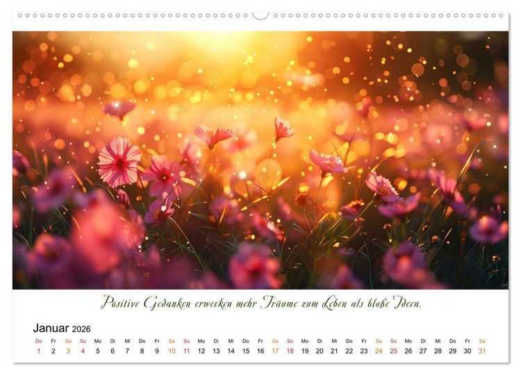 Produktbild: Freu Dich Motivations-Kalender (Wandkalender 2026 DIN A2 quer), CALVENDO Monatskalender
