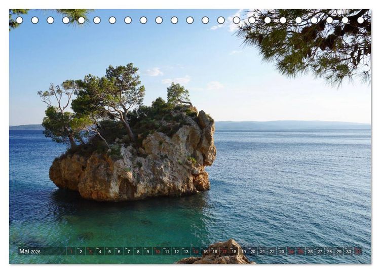 Produktbild: Kroatien - Landschaften am Mittelmeer (Tischkalender 2026 DIN A5 quer), CALVENDO Monatskalender