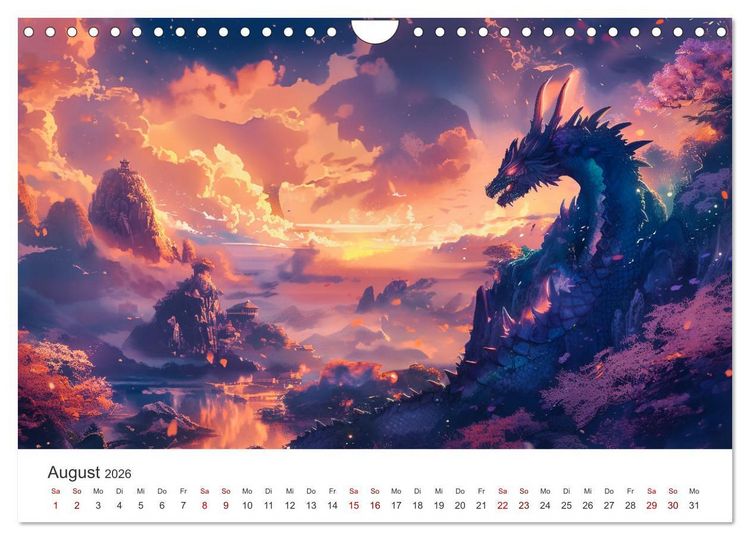 Produktbild: Das Jahr der Drachen (Wandkalender 2026 DIN A4 quer), CALVENDO Monatskalender