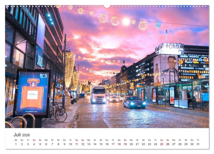 Produktbild: Helsinki - Eine wundersch&ouml;ne Reise in die finnische Hauptstadt. (Wandkalender 2026 DIN A2 quer), CALVENDO Monatskalender