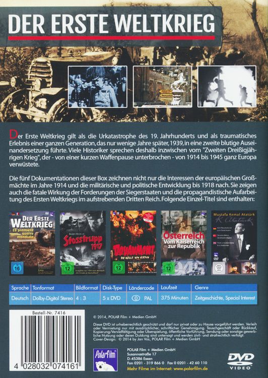 Produktbild: Der Erste Weltkrieg [5 DVDs]