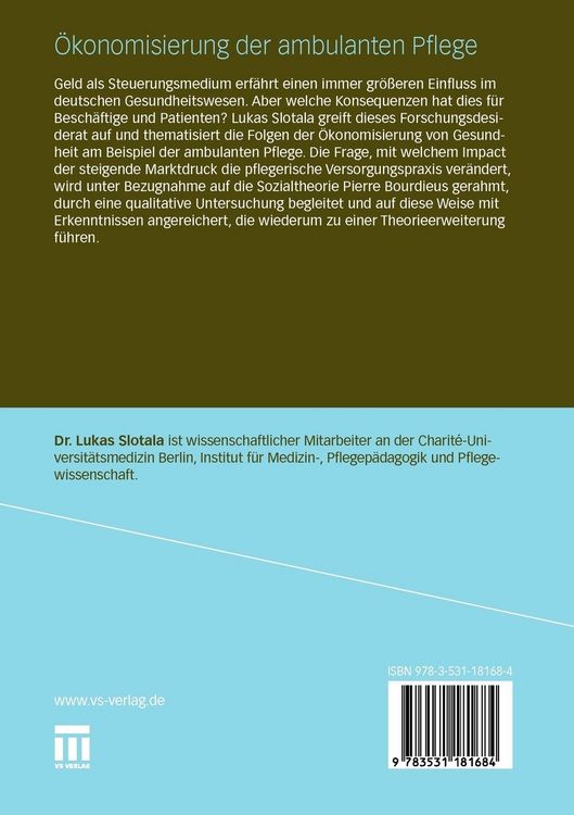 Produktbild: &Ouml;konomisierung der ambulanten Pflege