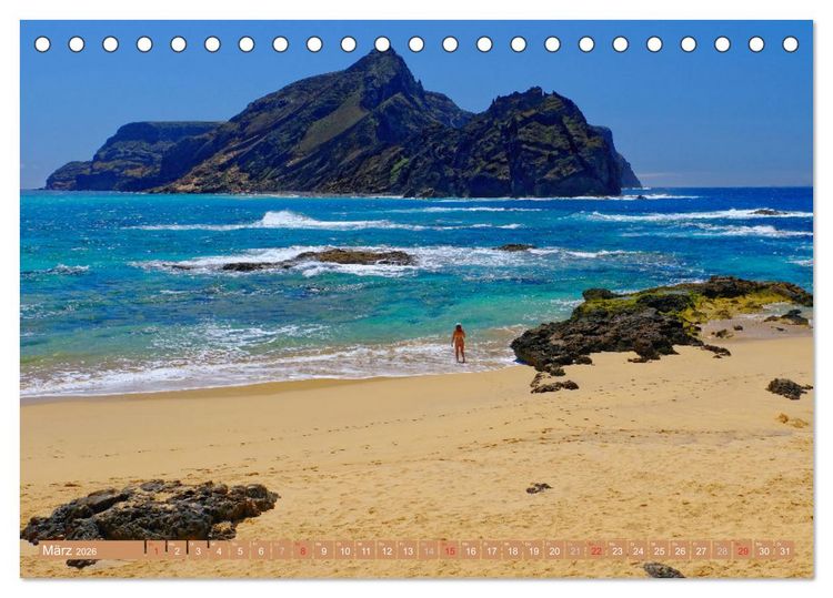 Produktbild: Porto Santo Trauminsel im Atlantik (Tischkalender 2026 DIN A5 quer), CALVENDO Monatskalender