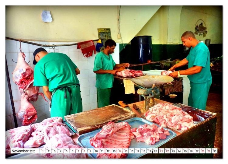 Produktbild: Metzgereien in Havanna (Tischkalender 2026 DIN A5 quer), CALVENDO Monatskalender
