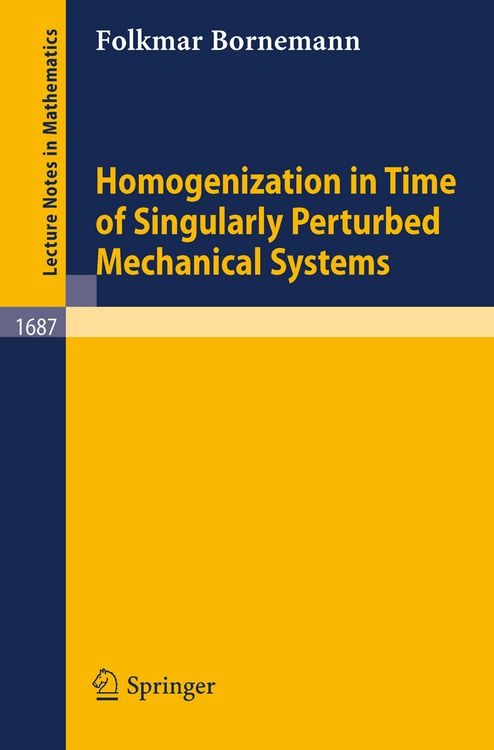 Produktbild: Homogenization in Time of Singularly Perturbed Mechanical Systems
