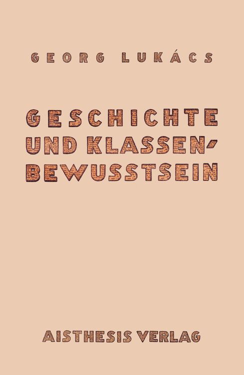 Produktbild: Geschichte und Klassenbewu&szlig;tsein