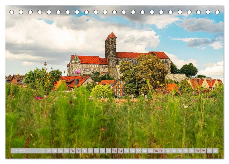 Produktbild: Quedlinburg - 1000 Jahre Geschichte im Harz (Tischkalender 2026 DIN A5 quer), CALVENDO Monatskalender