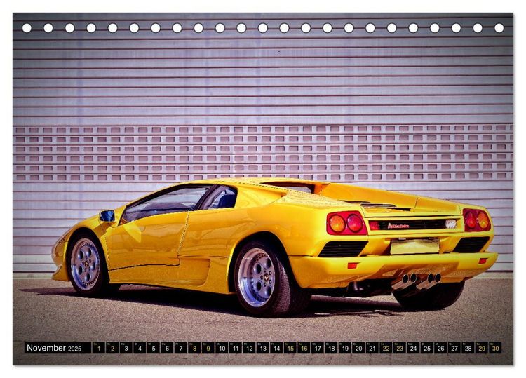 Produktbild: Ein Teufel in Gelb Lamborghini Diablo PHOTOART (Tischkalender 2025 DIN A5 quer), CALVENDO Monatskalender