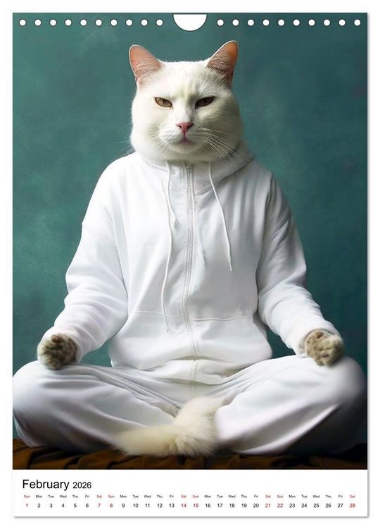 Produktbild: Meow Yoga (Wall Calendar 2026 DIN A4 portrait), CALVENDO 12 Month Wall Calendar