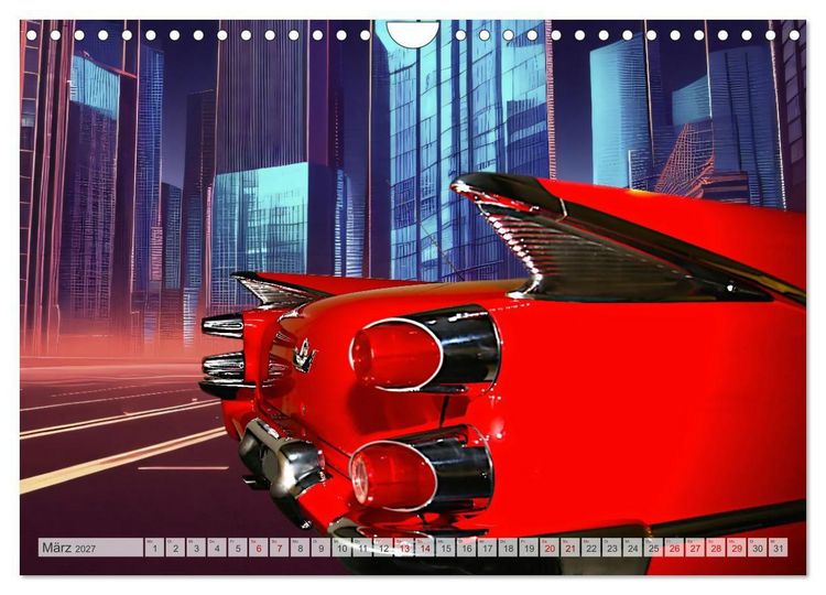 Produktbild: US Classic Cars im Jet-Age (Wandkalender 2027 DIN A4 quer), CALVENDO Monatskalender