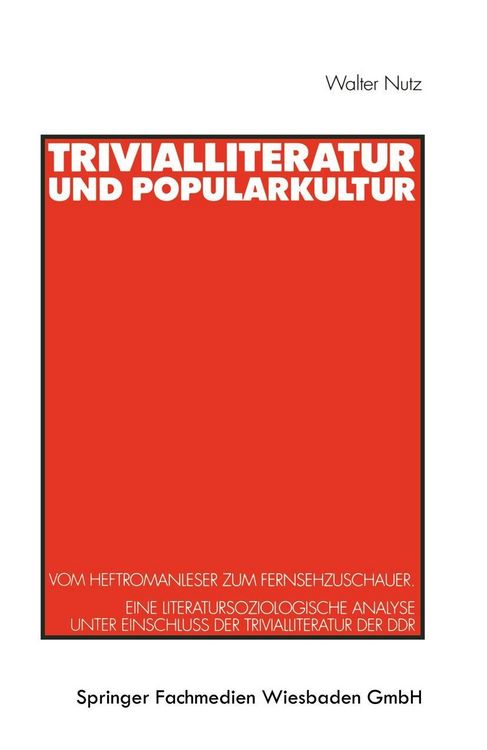 Produktbild: Trivialliteratur und Popularkultur