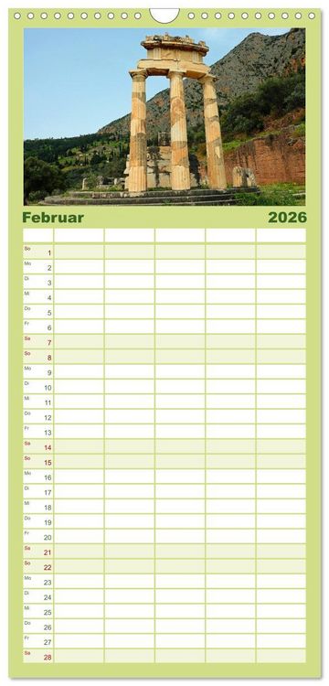 Produktbild: Familienplaner 2026 - Der Norden Griechenlands mit 5 Spalten (Wandkalender, 21 x 45 cm) CALVENDO