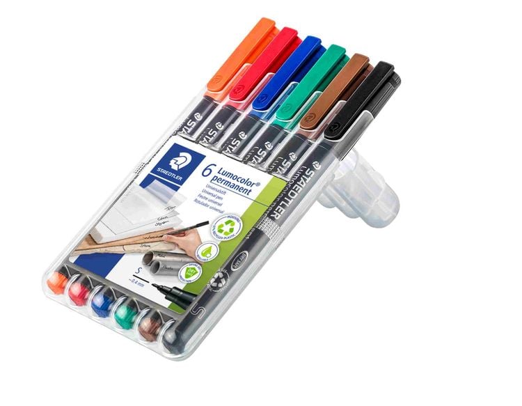 Produktbild: STAEDTLER Mars Lumocolor Schreib- und Zeichbedarf Lumocolor 313 permanent Universalstift S, 6er Set