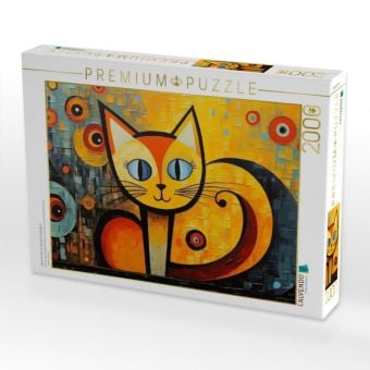 Produktbild: CALVENDO Puzzle Katze Im Stil von Wassily Kandinsky II | 2000 Teile Lege-Gr&ouml;&szlig;e 90x67cm Foto-Puzzle f&uuml;r gl&uuml;ckliche Stunden