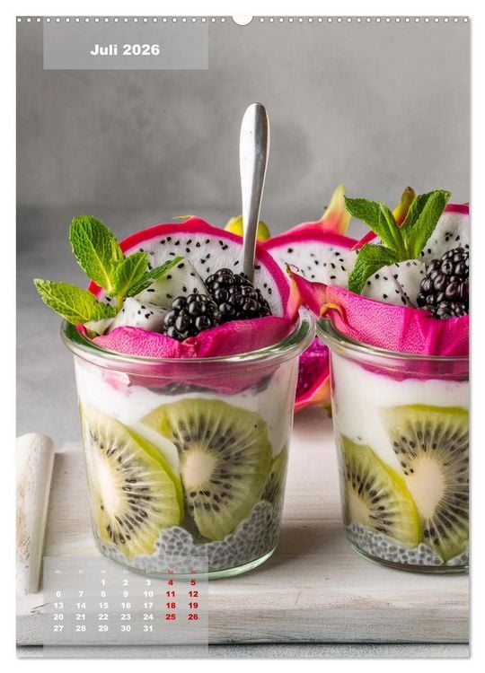 Produktbild: Vegane Dessertkreationen - S&uuml;&szlig;e K&ouml;stlichkeiten aus der veganen Backstube (Wandkalender 2026 DIN A2 hoch), CALVENDO Monatskalender