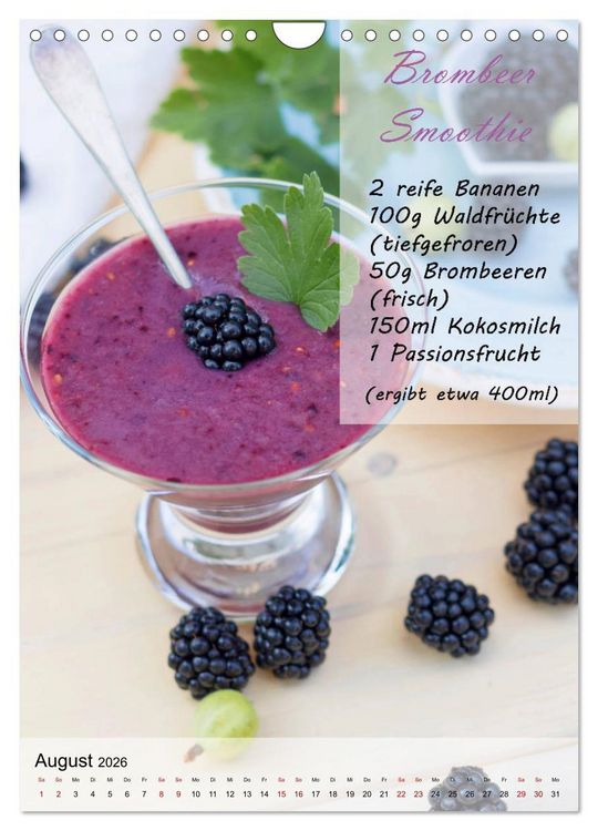 Produktbild: Smoothies zum Selbermachen (Wandkalender 2026 DIN A4 hoch), CALVENDO Monatskalender