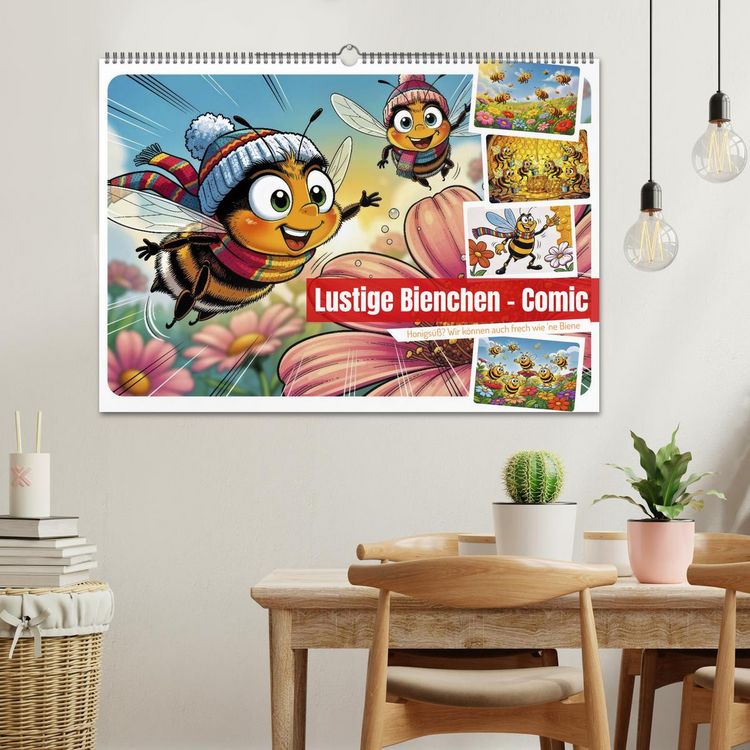 Produktbild: Lustige Bienchen - Comic (Wandkalender 2027 DIN A2 quer), CALVENDO Monatskalender