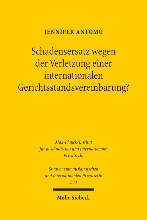 Produktbild: Schadensersatz wegen der Verletzung einer internationalen Gerichtsstandsvereinbarung?