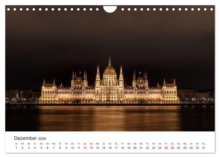 Produktbild: Budapest - Ungarns einzigartige Hauptstadt an der Donau. (Wandkalender 2026 DIN A4 quer), CALVENDO Monatskalender