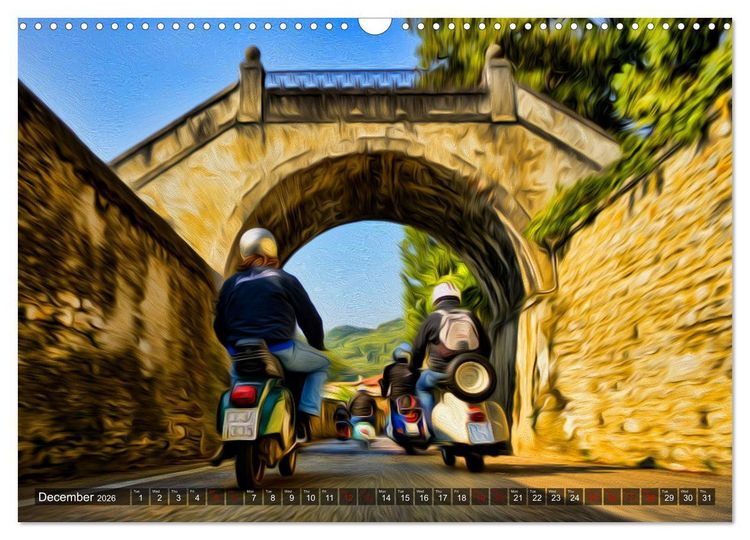 Produktbild: Low-angle shots of scooters (Wall Calendar 2026 DIN A3 landscape), CALVENDO 12 Month Wall Calendar