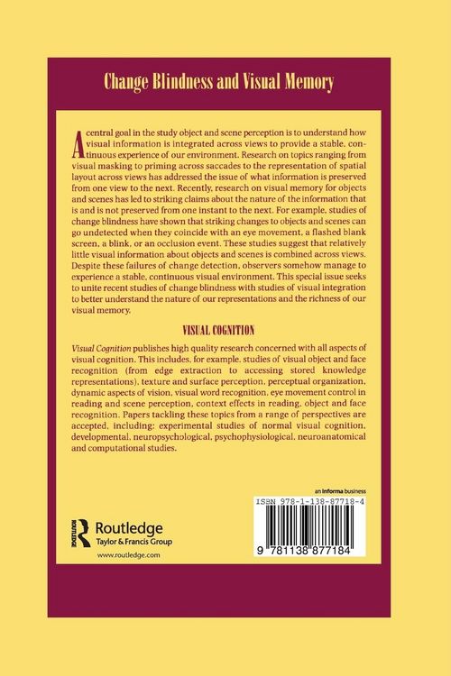 Produktbild: Change Blindness and Visual Memory