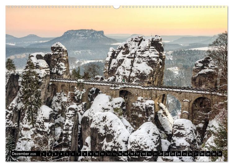 Produktbild: Wundersch&ouml;nes Elbsandsteingebirge (Wandkalender 2026 DIN A2 quer), CALVENDO Monatskalender