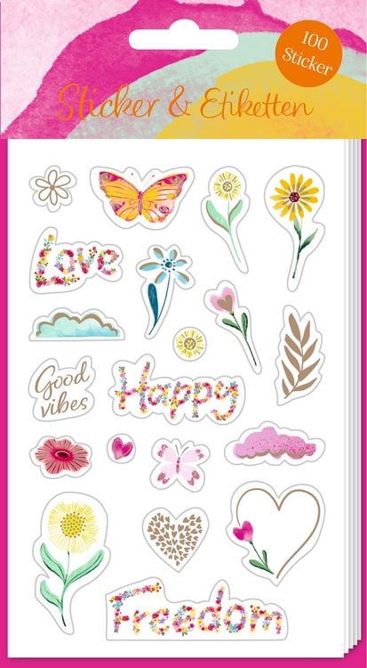 Produktbild: Stickerbogen mit 100 Stickern