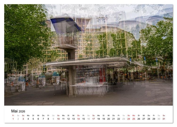 Produktbild: Berlin &ndash; Ikonen in Mehrfachbelichtung (Wandkalender 2026 DIN A4 quer), CALVENDO Monatskalender