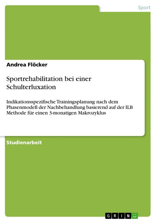 Produktbild: Sportrehabilitation bei einer Schulterluxation