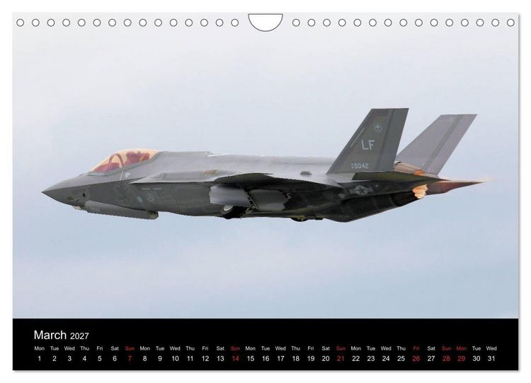 Produktbild: Lockheed Martin F35 Stealth Fighter (Wall Calendar 2027 DIN A4 landscape), CALVENDO 12 Month Wall Calendar