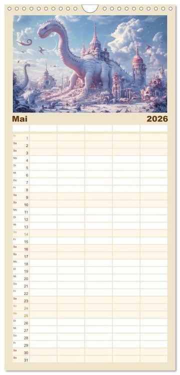 Produktbild: Familienplaner 2026 - Traumhafte Illusionen - Imagin&auml;r und surreal mit 5 Spalten (Wandkalender, 21 x 45 cm) CALVENDO