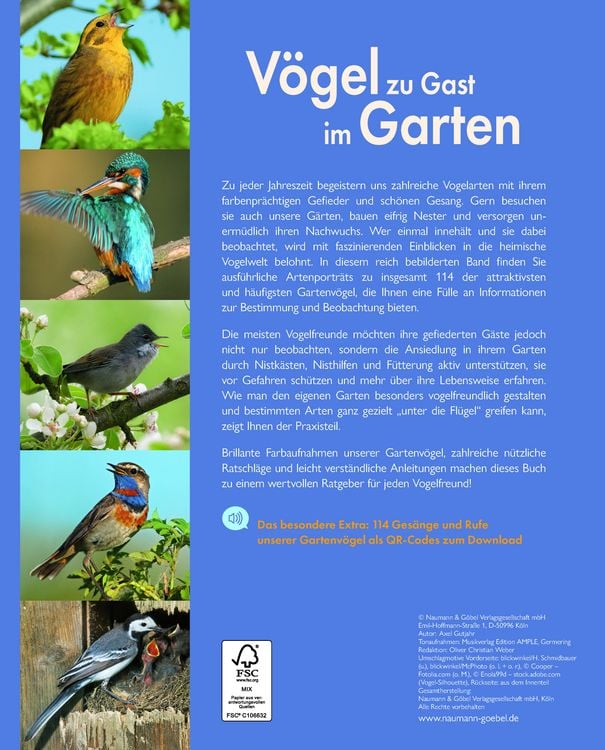 Produktbild: V&ouml;gel zu Gast im Garten - Heimische V&ouml;gel beobachten, bestimmen, sch&uuml;tzen.