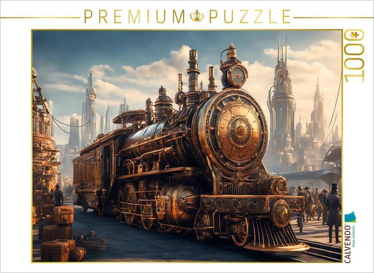 Produktbild: CALVENDO Puzzle Dampflock im Bahnhof | 1000 Teile Lege-Gr&ouml;&szlig;e 64x48cm Foto-Puzzle f&uuml;r gl&uuml;ckliche Stunden