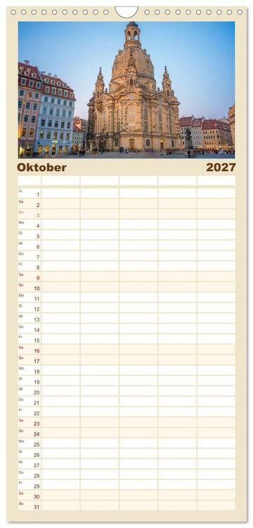 Produktbild: Familienplaner 2027 - Dresden - Sachsens Perle an der Elbe mit 5 Spalten (Wandkalender, 21 x 45 cm) CALVENDO