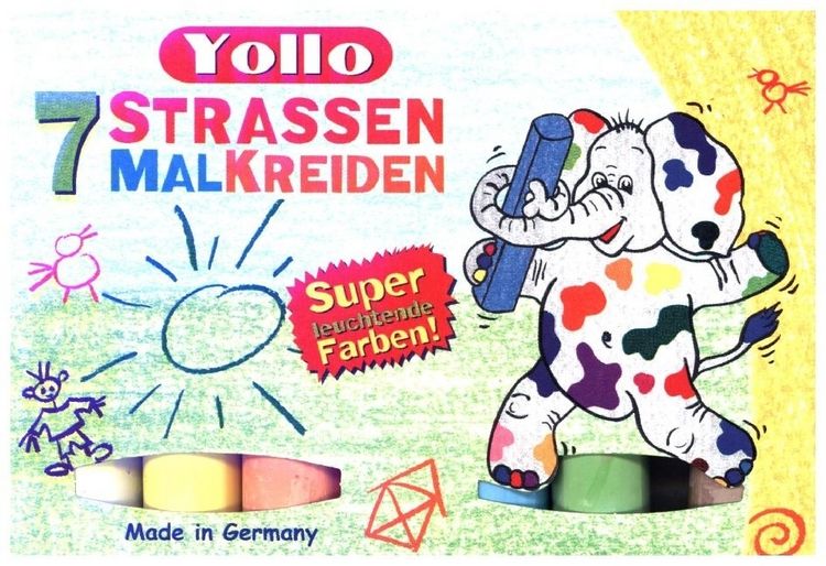 Produktbild: Strassenmalkreide, farblich sortiert, 7er-Packung