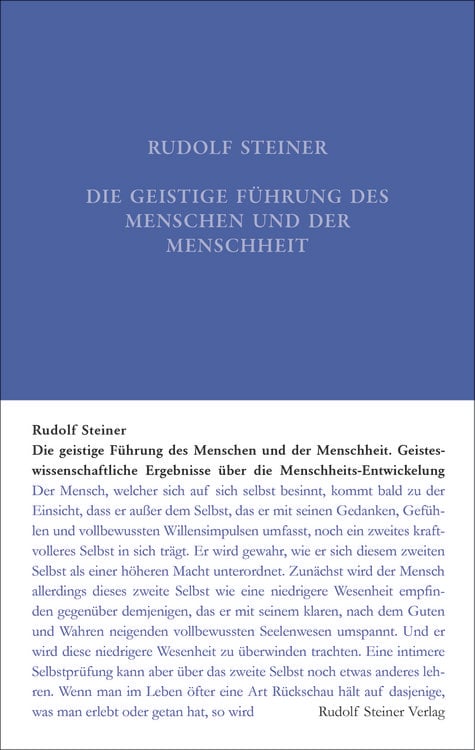 Produktbild: Die geistige F&uuml;hrung des Menschen und der Menschheit