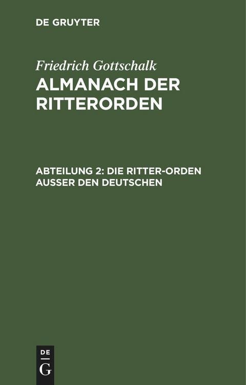 Produktbild: Die Ritter-Orden ausser den deutschen