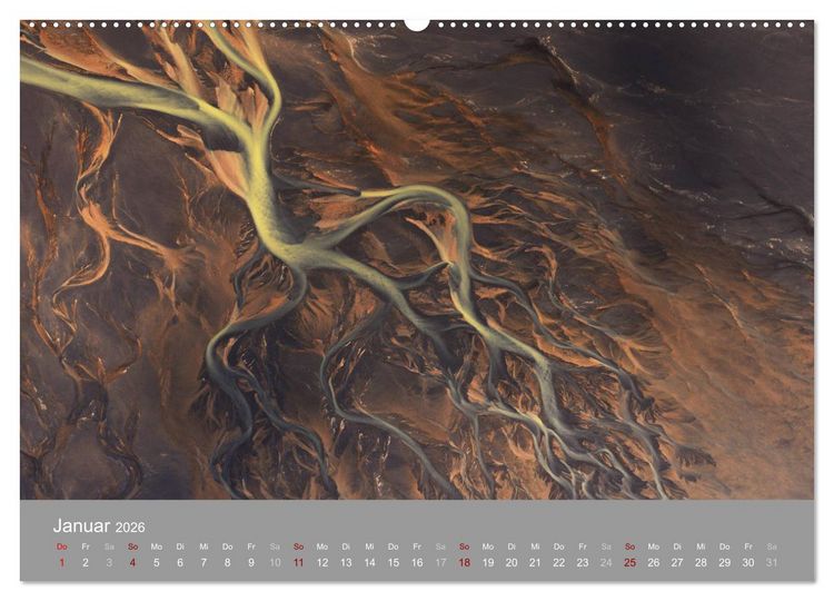 Produktbild: Naturkunst - Luftbilder (Wandkalender 2026 DIN A2 quer), CALVENDO Monatskalender