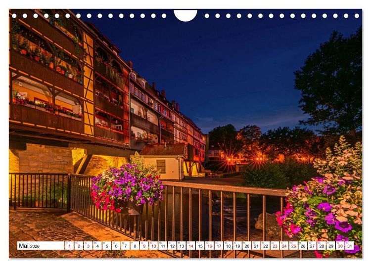 Produktbild: Rund um die Kr&auml;merbr&uuml;cke - Ein St&uuml;ck Mittelalter in Erfurt (Wandkalender 2026 DIN A4 quer), CALVENDO Monatskalender