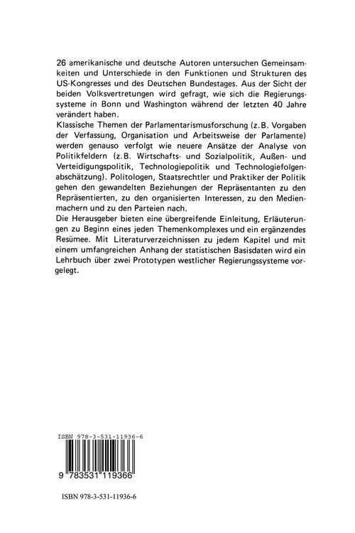 Produktbild: US-Kongre&szlig; und Deutscher Bundestag