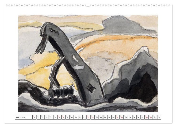Produktbild: Arthur Dove - Abstrakte Impressionen (hochwertiger Premium Wandkalender 2026 DIN A2 quer), Kunstdruck in Hochglanz
