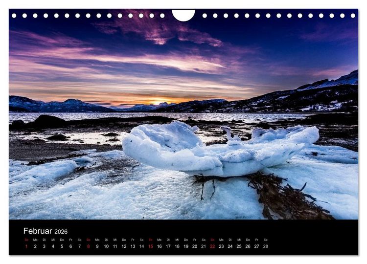 Produktbild: Norwegen, Landschaften in Schnee und Eis (Wandkalender 2026 DIN A4 quer), CALVENDO Monatskalender