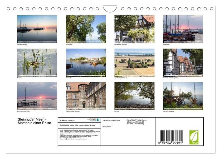 Produktbild: Steinhuder Meer - Momente einer Reise (Wandkalender 2027 DIN A4 quer), CALVENDO Monatskalender